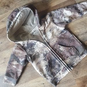 Cabelas full zip hooded sweatshirt, NWOT, 3 to 6 months